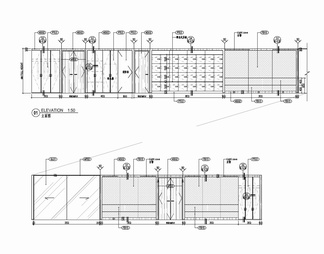 三层办公室施工图  办公楼 开敞办公 办公空间