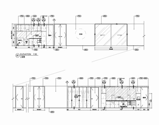 三层办公室施工图  办公楼 开敞办公 办公空间