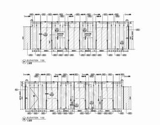 三层办公室施工图  办公楼 开敞办公 办公空间