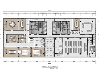 1600㎡办公室施工图  办公空间 会议室 开敞办公