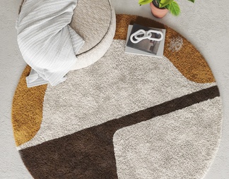 圆形卧室地毯