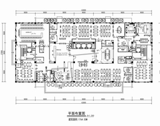 1800㎡办公室施工图 办公空间 会议室 开敞办公