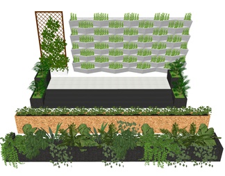 绿植景观 花箱花架