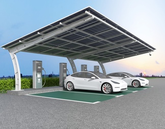 新能源车棚 充电桩 停车场
