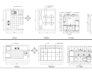 厨房平面立面CAD动态图库图块