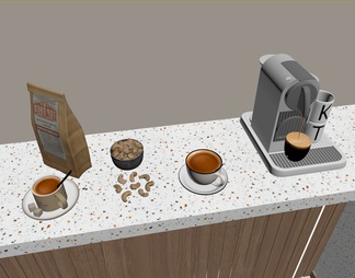 咖啡机，咖啡杯，食物饮料