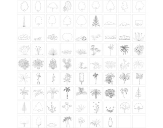 超全园林景观植物CAD图库
