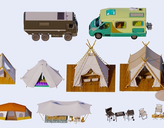 露营设备、帐篷、桌椅