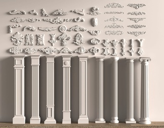 柱子 柱头 石膏构件