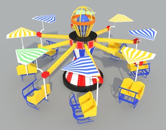 游乐设备风筝滑翔，飞椅