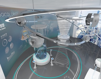 科技展厅 互动触摸一体机 互动触摸屏 飞船