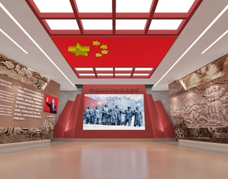 革命纪念馆序厅 革命浮雕墙