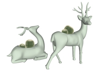 雕塑鹿摆件