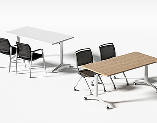 办公桌椅组合，办公桌，折叠桌，折叠椅