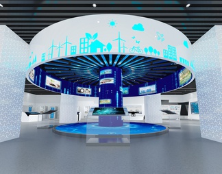 科技展厅 互动触摸一体机 产品设备 LED拼接屏