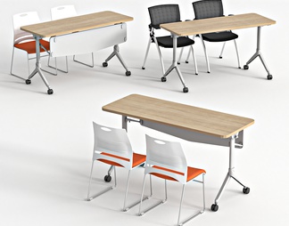 办公桌椅组合，办公桌，办公椅，折叠桌，培训桌