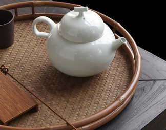 茶壶 竹编 茶具
