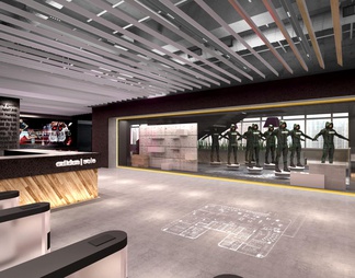 阿迪达斯上海新办公室丨效果图+平面图