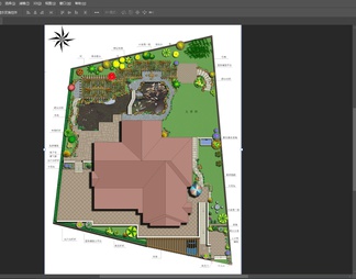 花园设计CAD方案及彩平图