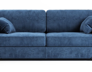 蓝色双人沙发