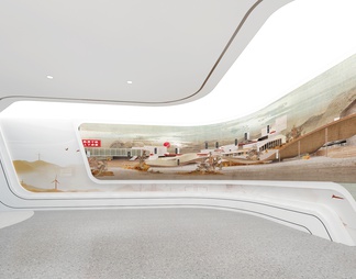 文化展厅 序厅 弧形拼接大屏