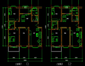 多层住宅楼施工CAD图