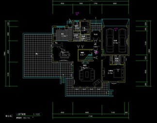 独栋别墅建筑施工CAD图