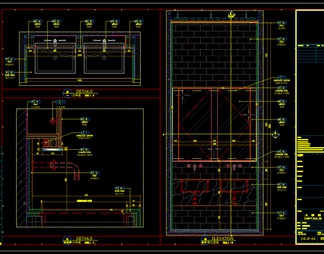 洗手池台盆平立剖施工详图 盥洗池  洗手台 台盆