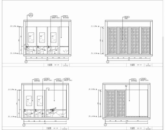 酒店公共卫生间施工详图 厕所 公卫 盥洗