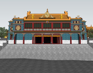 藏式建筑寺庙建筑