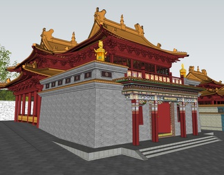 藏式建筑寺庙建筑