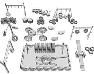 轮胎景观小品组合