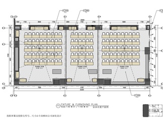 培训室会议室及公区走道施工图  会议中心 多功能室 学术报告厅 小会议室 走廊 休息区