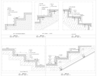 最新各类楼梯踏步做法节点CAD
