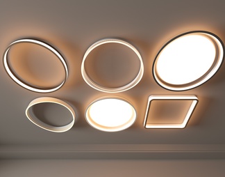 吸顶灯 圆形吸顶灯 卧室灯 艺术造型灯具 时尚客厅灯组合