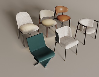 单椅组合 餐椅