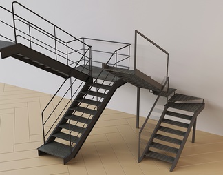 扶手楼梯 玻璃楼梯  铁艺楼梯 楼梯梯级