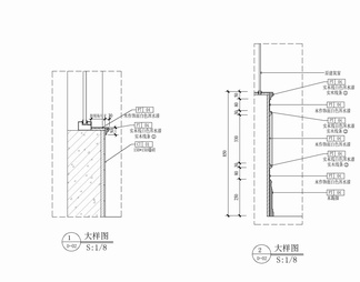 窗台石材施工详图 窗台石 石材线条