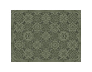 绿色印花地毯
