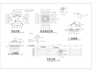 CAD公园景观布置景观节点施工图