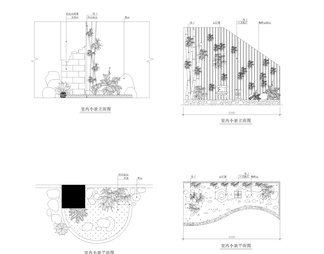CAD庭院园林竹子景观