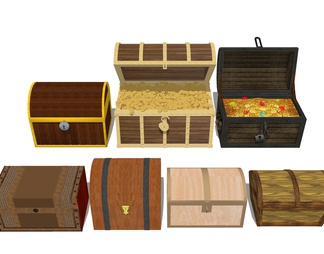 宝箱宝藏 实木箱子