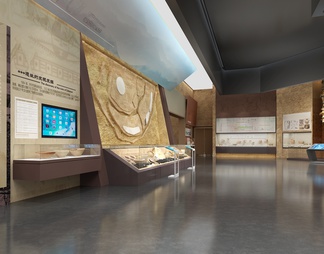 博物馆 互动触摸一体机 文物展示柜