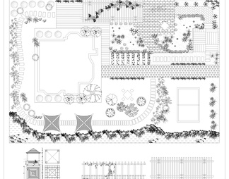 屋顶花园设计CAD图库