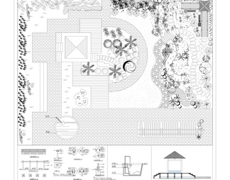 屋顶花园设计CAD图库