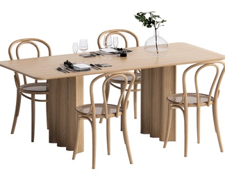 餐桌椅 原木餐桌椅
