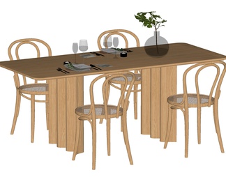 餐桌椅 原木餐桌椅