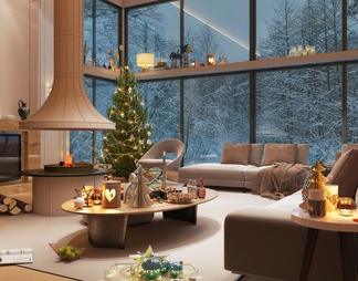 雪景 客厅