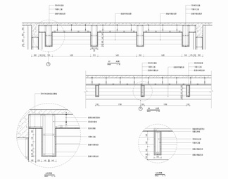 造型墙剖面大样施工详图  墙面造型