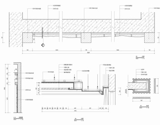 造型墙剖面大样施工详图  墙面造型